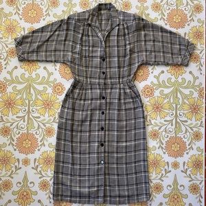 handmade vintage button front dress